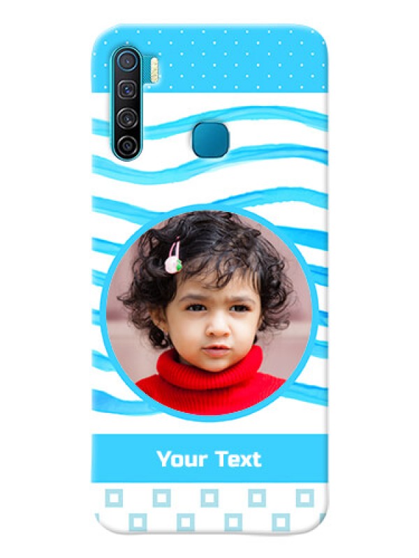 Custom Infinix S5 Lite phone back covers: Simple Blue Case Design