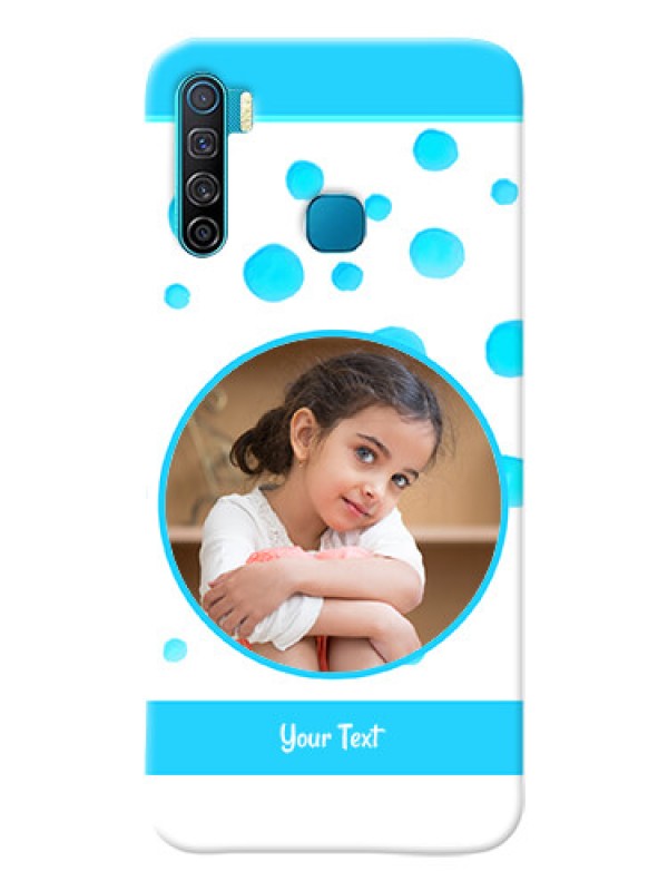 Custom Infinix S5 Lite Custom Phone Covers: Blue Bubbles Pattern Design