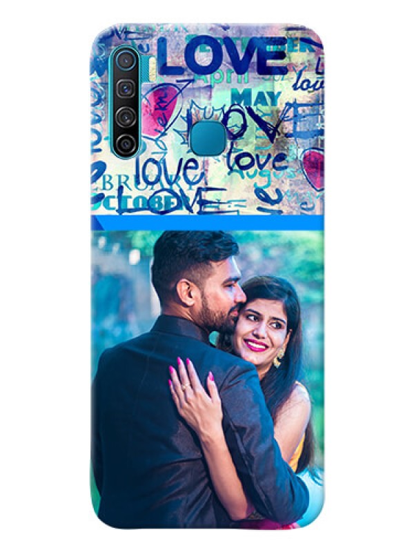 Custom Infinix S5 Lite Mobile Covers Online: Colorful Love Design