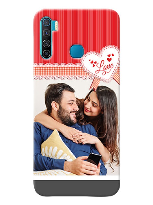 Custom Infinix S5 Lite phone cases online: Red Love Pattern Design