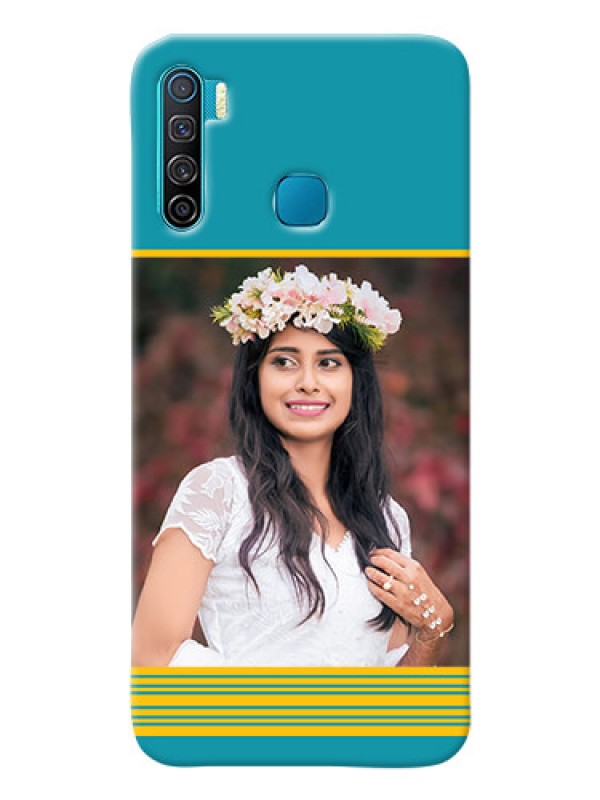 Custom Infinix S5 Lite personalized phone covers: Yellow & Blue Design 