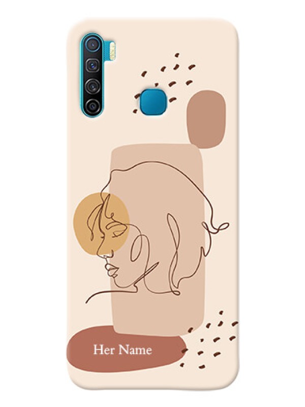 Custom Infinix S5 Lite Custom Phone Covers: Calm Woman line art Design