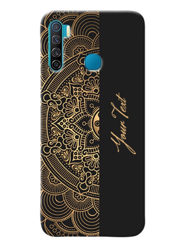 Custom Infinix S5 Lite Back Covers: Mandala art with custom text Design