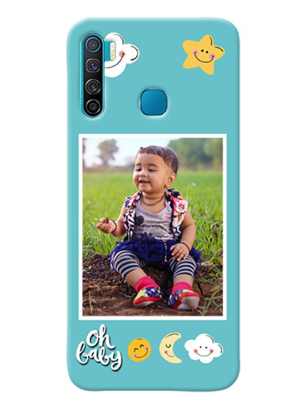 Custom Infinix S5 Personalised Phone Cases: Smiley Kids Stars Design