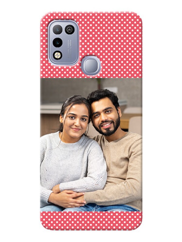 Custom Infinix Smart 5 Custom Mobile Case with White Dotted Design