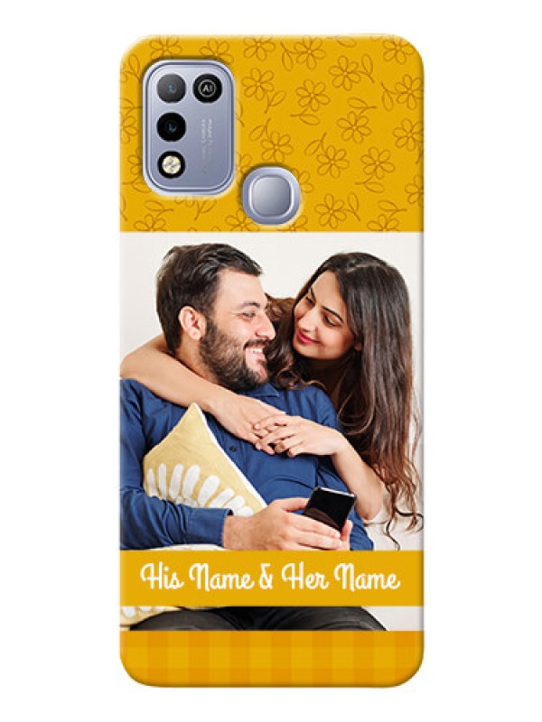 Custom Infinix Smart 5 mobile phone covers: Yellow Floral Design