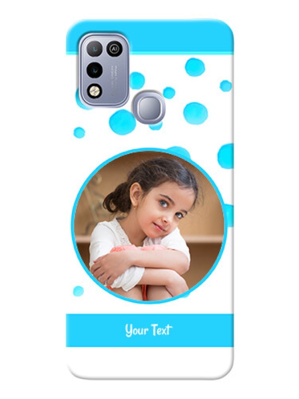 Custom Infinix Smart 5 Custom Phone Covers: Blue Bubbles Pattern Design