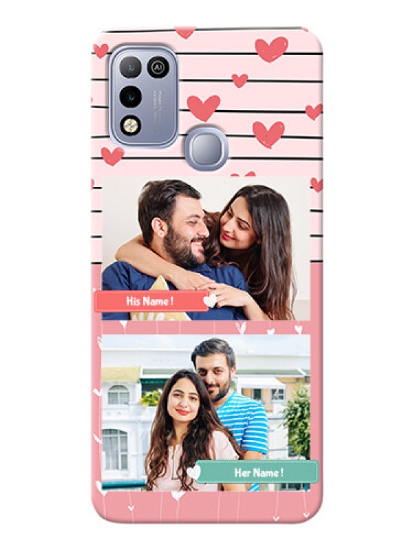 Custom Infinix Smart 5 custom mobile covers: Photo with Heart Design