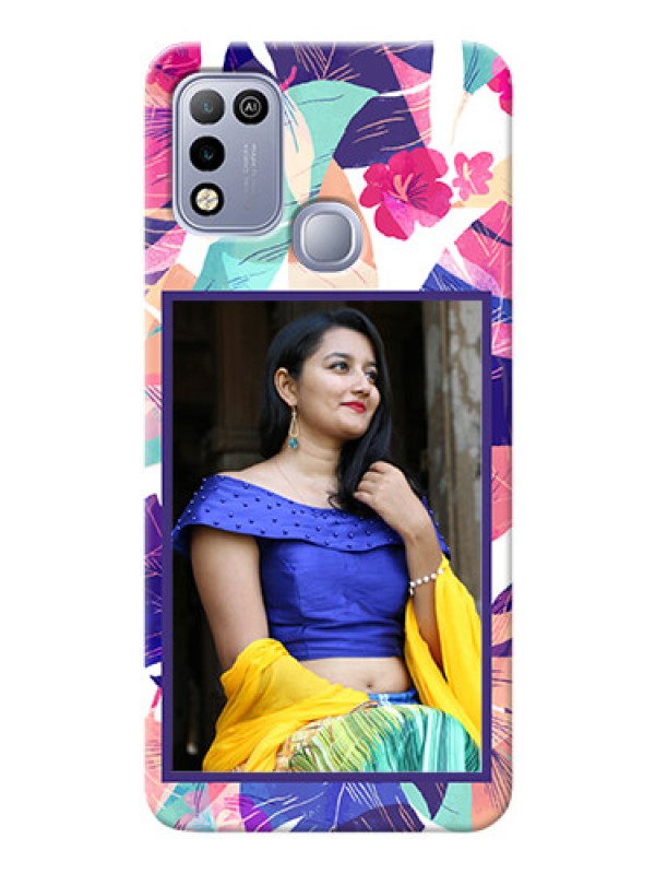 Custom Infinix Smart 5 Personalised Phone Cases: Abstract Floral Design
