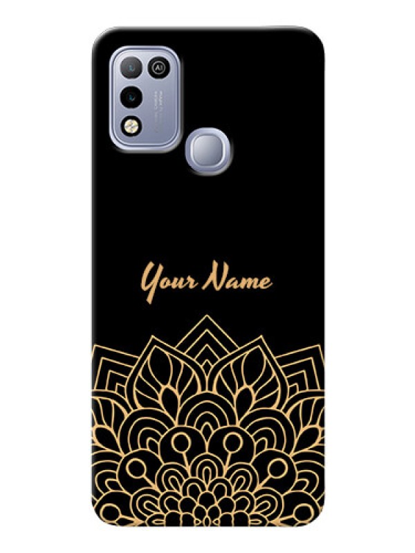 Custom Infinix Smart 5 Back Covers: Golden mandala Design