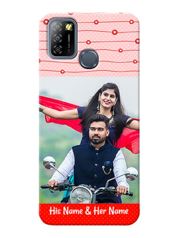 Custom Infinix Smart 5A Custom Phone Cases: Red Pattern Case Design
