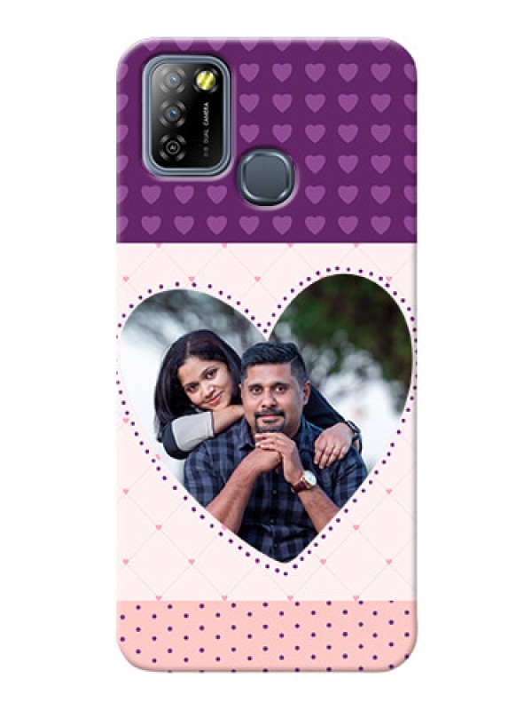 Custom Infinix Smart 5A Mobile Back Covers: Violet Love Dots Design