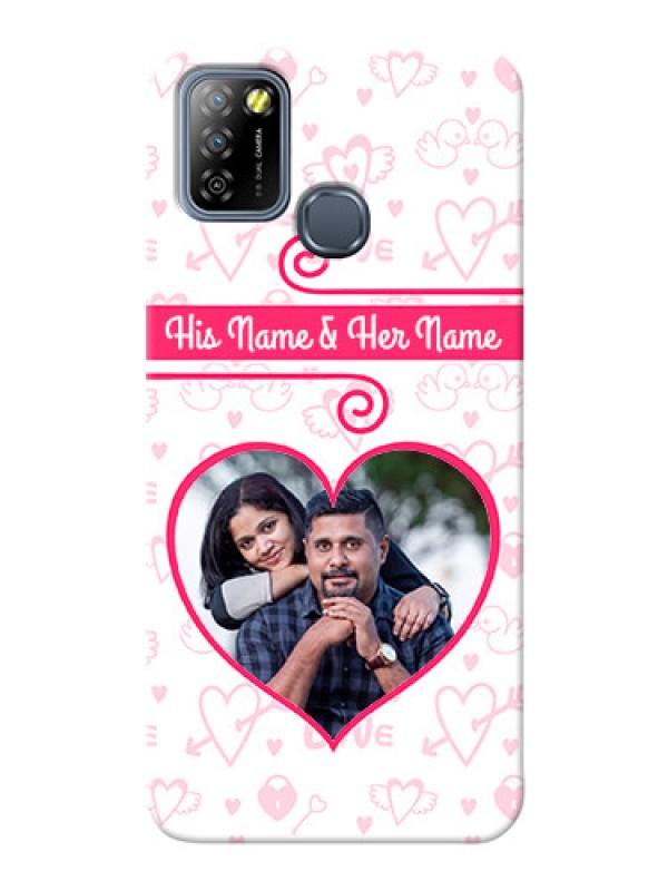 Custom Infinix Smart 5A Personalized Phone Cases: Heart Shape Love Design