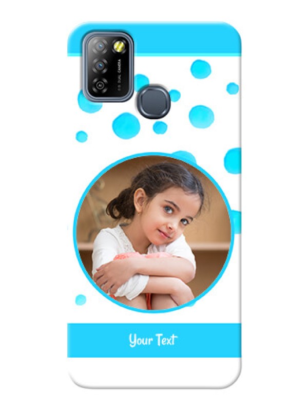Custom Infinix Smart 5A Custom Phone Covers: Blue Bubbles Pattern Design
