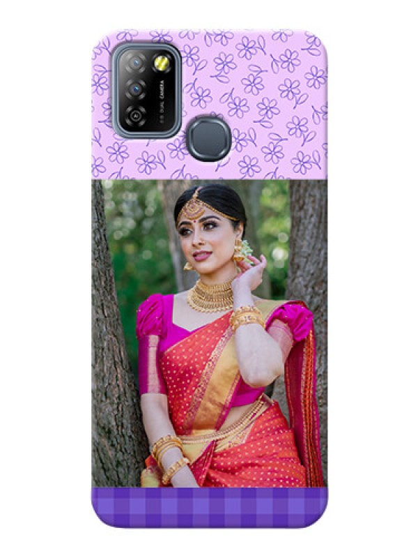Custom Infinix Smart 5A Mobile Cases: Purple Floral Design