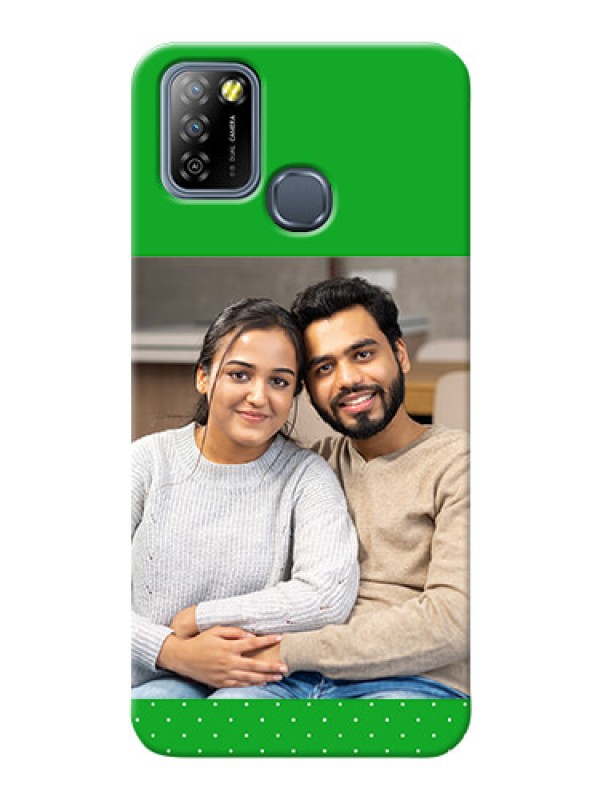 Custom Infinix Smart 5A Personalised mobile covers: Green Pattern Design