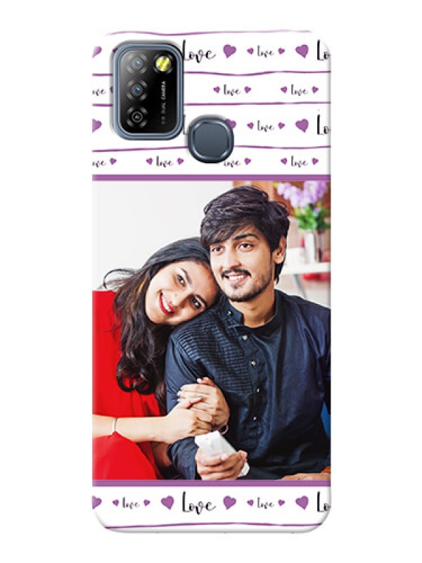 Custom Infinix Smart 5A Mobile Back Covers: Couples Heart Design