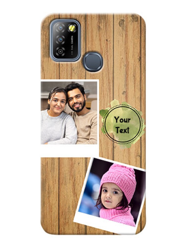 Custom Infinix Smart 5A Custom Mobile Phone Covers: Wooden Texture Design