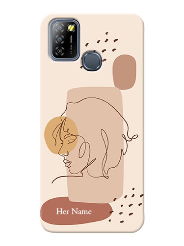 Custom Infinix Smart 5A Custom Phone Covers: Calm Woman line art Design