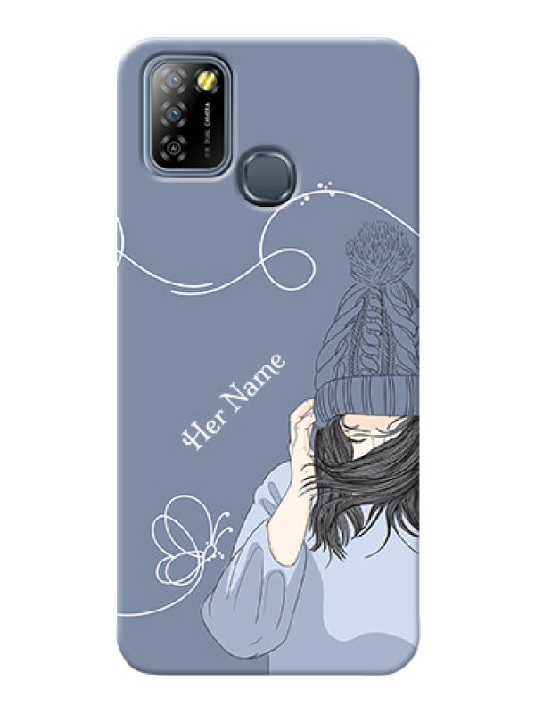 Custom Infinix Smart 5A Custom Mobile Case with Girl in winter outfit Design