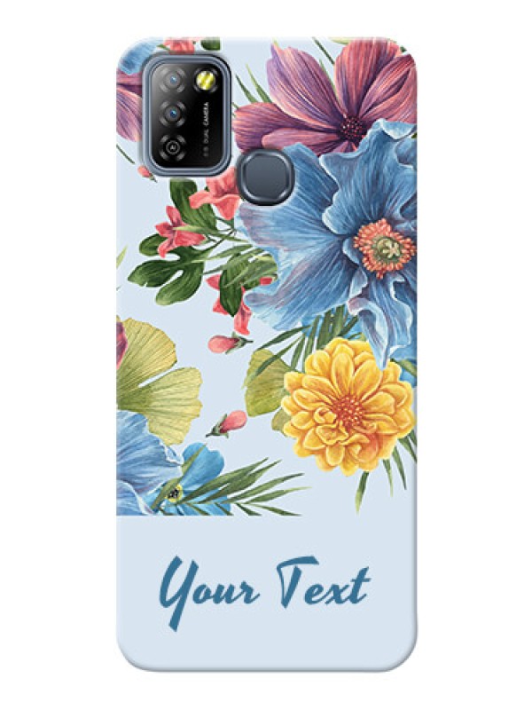 Custom Infinix Smart 5A Custom Phone Cases: Stunning Watercolored Flowers Painting Design