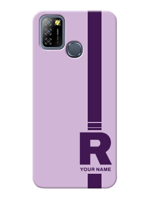 Custom Infinix Smart 5A Custom Phone Covers: Simple dual tone stripe with name Design