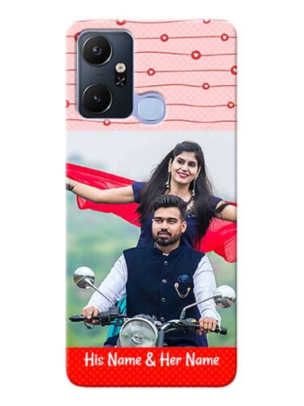 Custom Infinix Smart 6 Plus Custom Phone Cases: Red Pattern Case Design