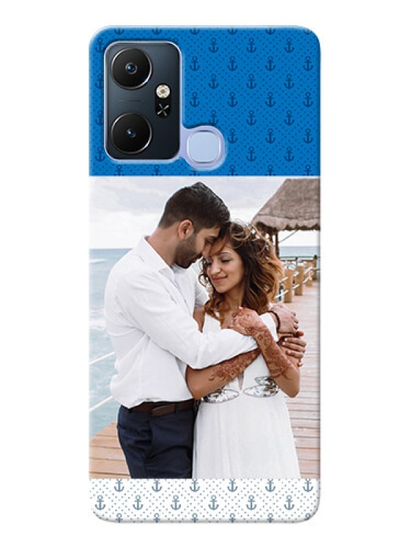 Custom Infinix Smart 6 Plus Mobile Phone Covers: Blue Anchors Design