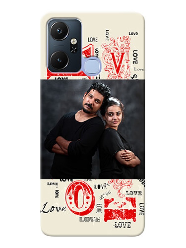 Custom Infinix Smart 6 Plus mobile cases online: Trendy Love Design Case