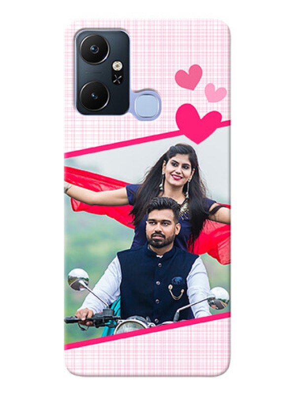 Custom Infinix Smart 6 Plus Personalised Phone Cases: Love Shape Heart Design