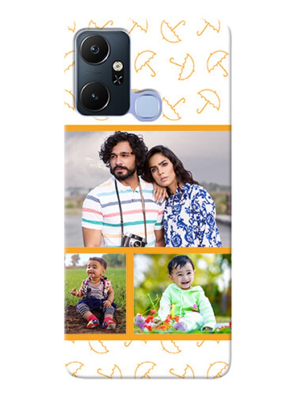 Custom Infinix Smart 6 Plus Personalised Phone Cases: Yellow Pattern Design