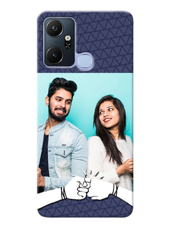 Custom Infinix Smart 6 Plus Mobile Covers Online with Best Friends Design 