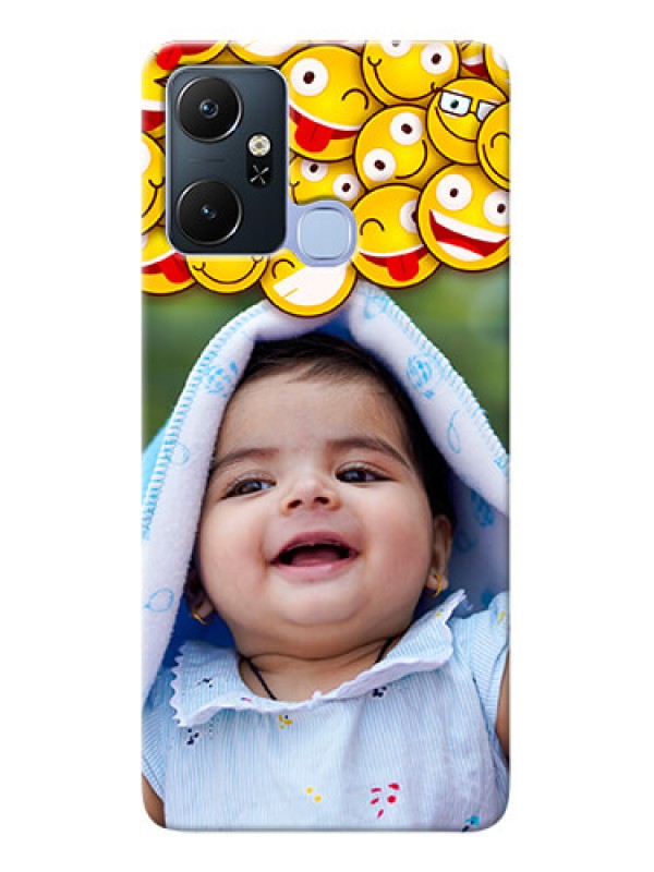 Custom Infinix Smart 6 Plus Custom Phone Cases with Smiley Emoji Design