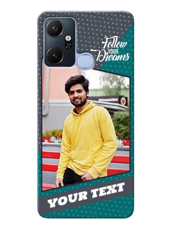 Custom Infinix Smart 6 Plus Back Covers: Background Pattern Design with Quote