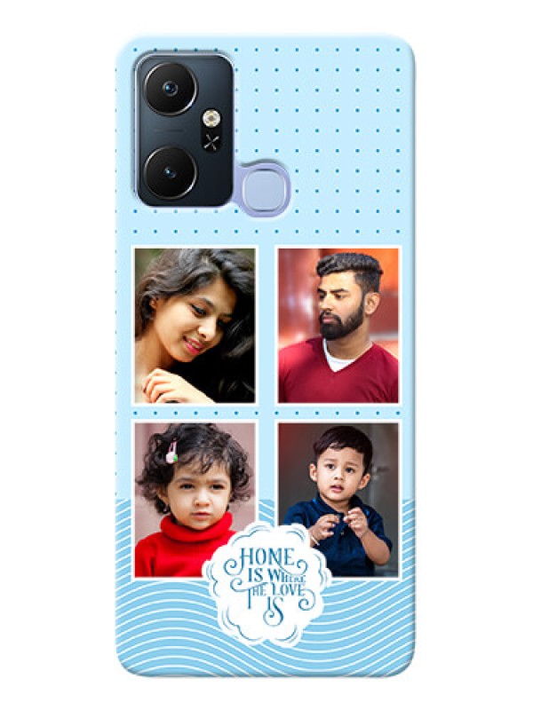 Custom Infinix Smart 6 Plus Custom Phone Covers: Cute love quote with 4 pic upload Design