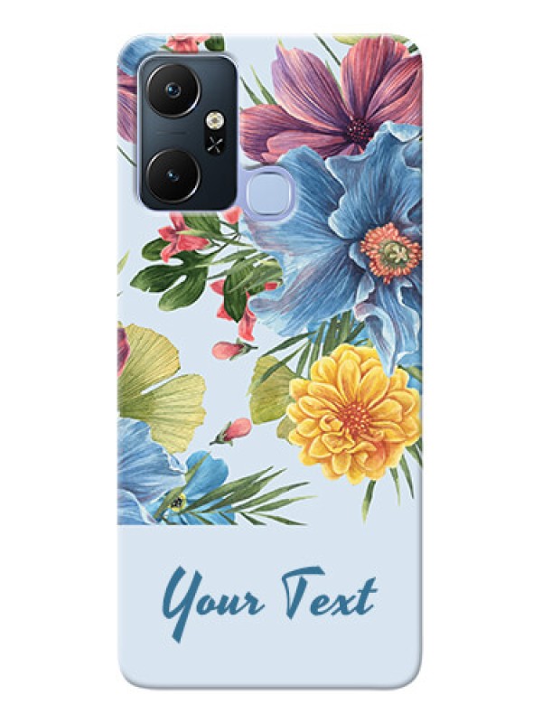 Custom Infinix Smart 6 Plus Custom Phone Cases: Stunning Watercolored Flowers Painting Design