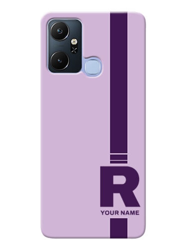 Custom Infinix Smart 6 Plus Custom Phone Covers: Simple dual tone stripe with name Design
