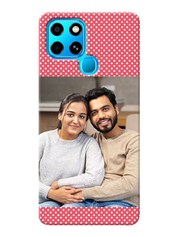 Custom Infinix Smart 6 Custom Mobile Case with White Dotted Design