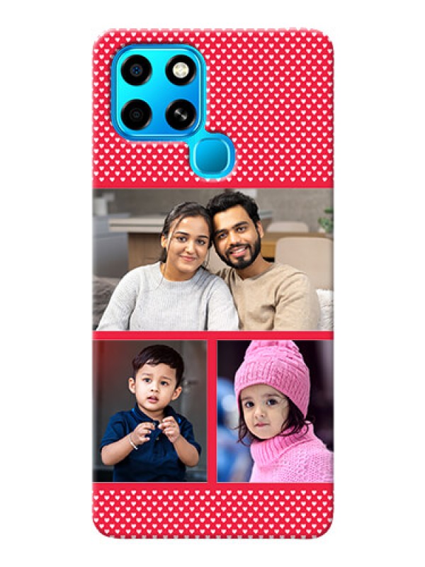 Custom Infinix Smart 6 mobile back covers online: Bulk Pic Upload Design