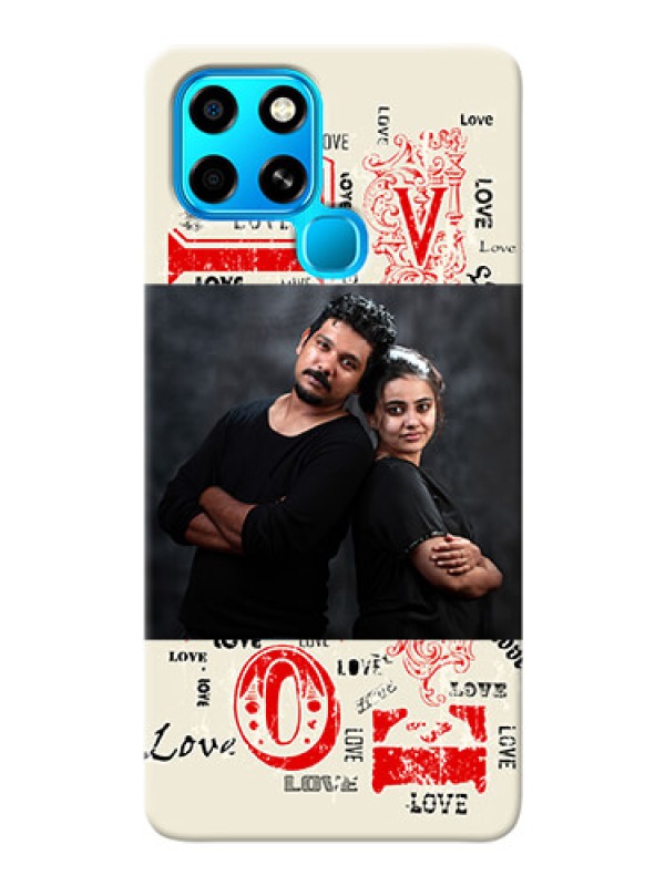Custom Infinix Smart 6 mobile cases online: Trendy Love Design Case