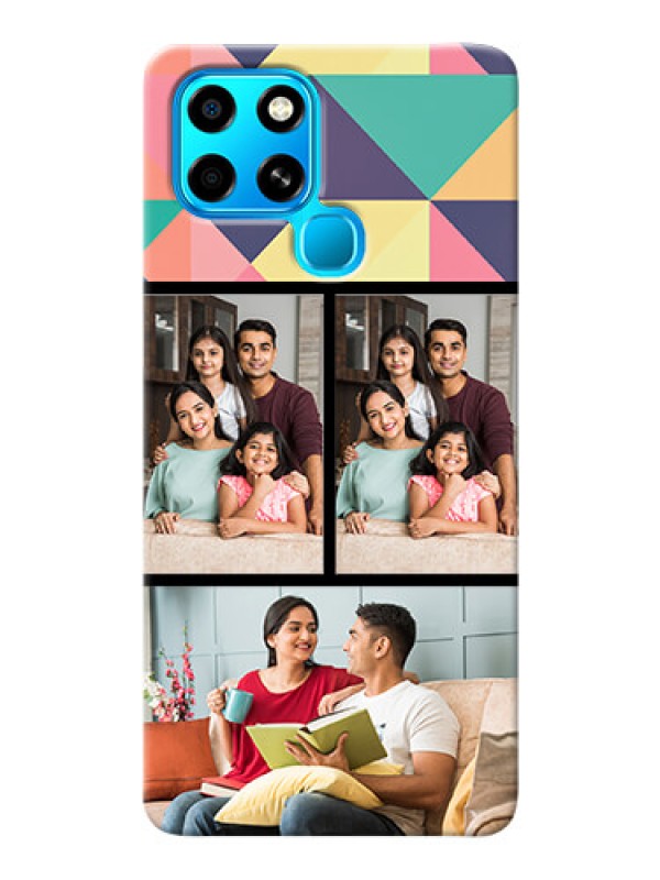 Custom Infinix Smart 6 personalised phone covers: Bulk Pic Upload Design