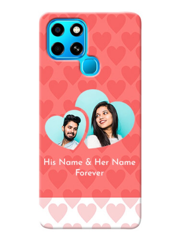 Custom Infinix Smart 6 personalized phone covers: Couple Pic Upload Design