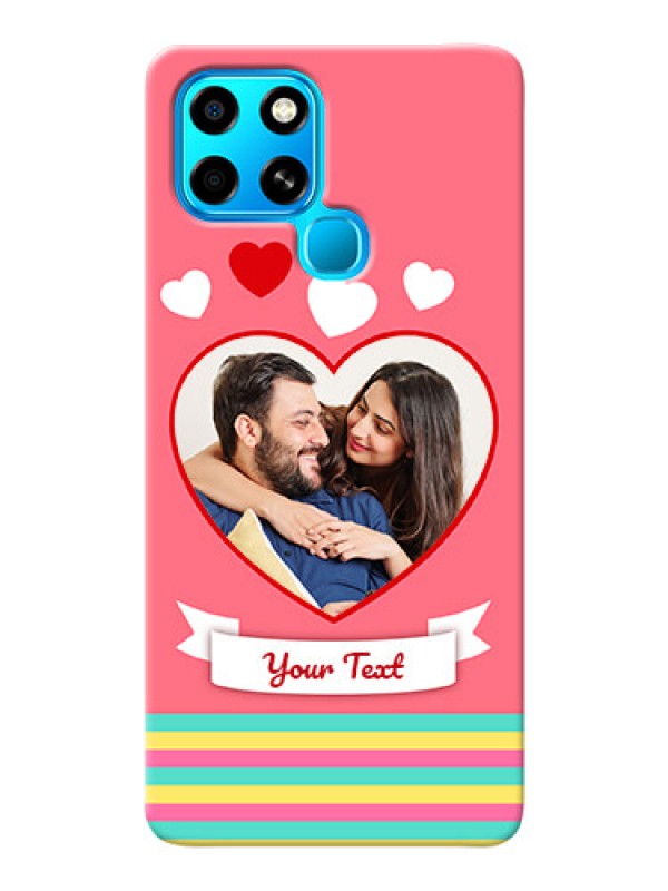 Custom Infinix Smart 6 Personalised mobile covers: Love Doodle Design