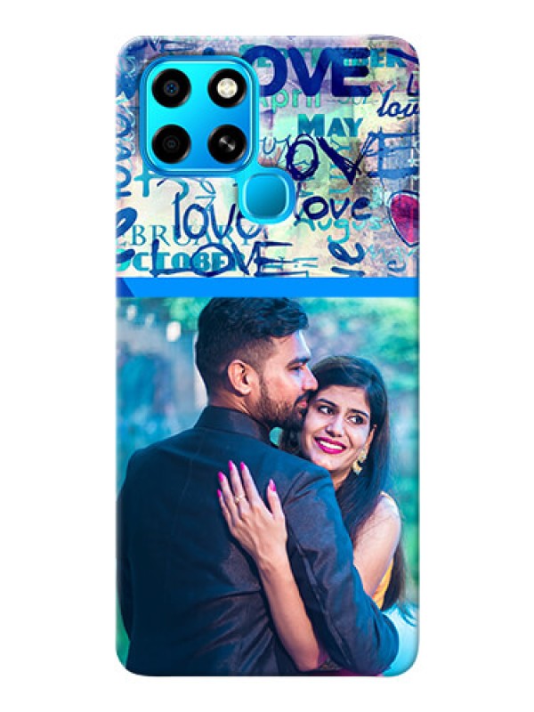 Custom Infinix Smart 6 Mobile Covers Online: Colorful Love Design