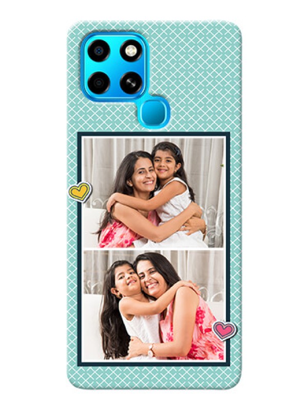 Custom Infinix Smart 6 Custom Phone Cases: 2 Image Holder with Pattern Design