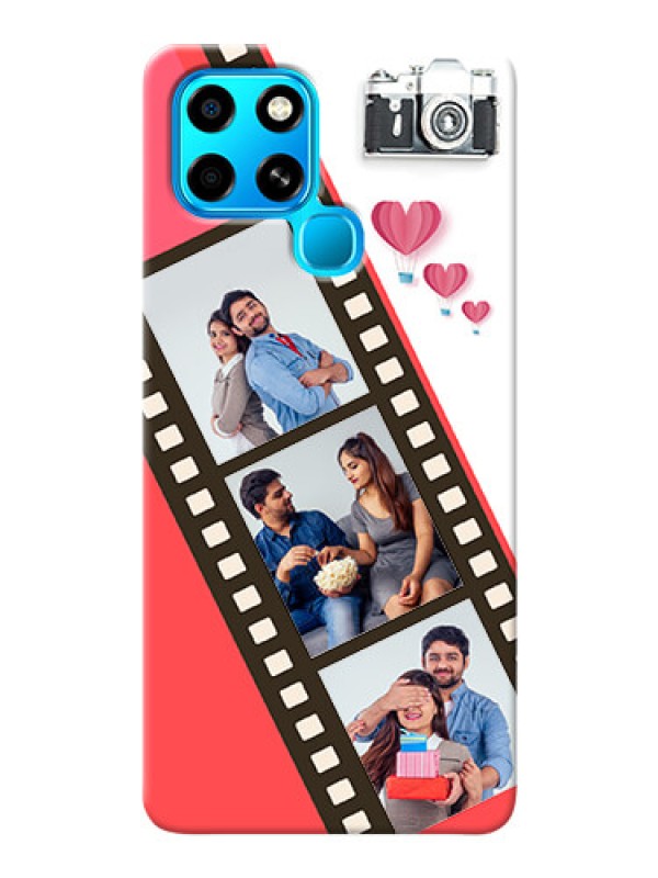 Custom Infinix Smart 6 custom phone covers: 3 Image Holder with Film Reel