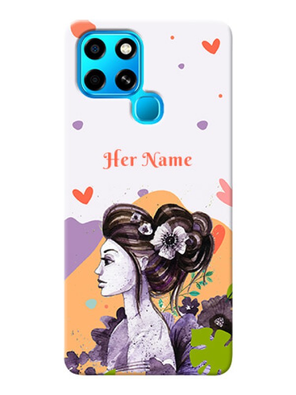 Custom Infinix Smart 6 Custom Mobile Case with Woman And Nature Design