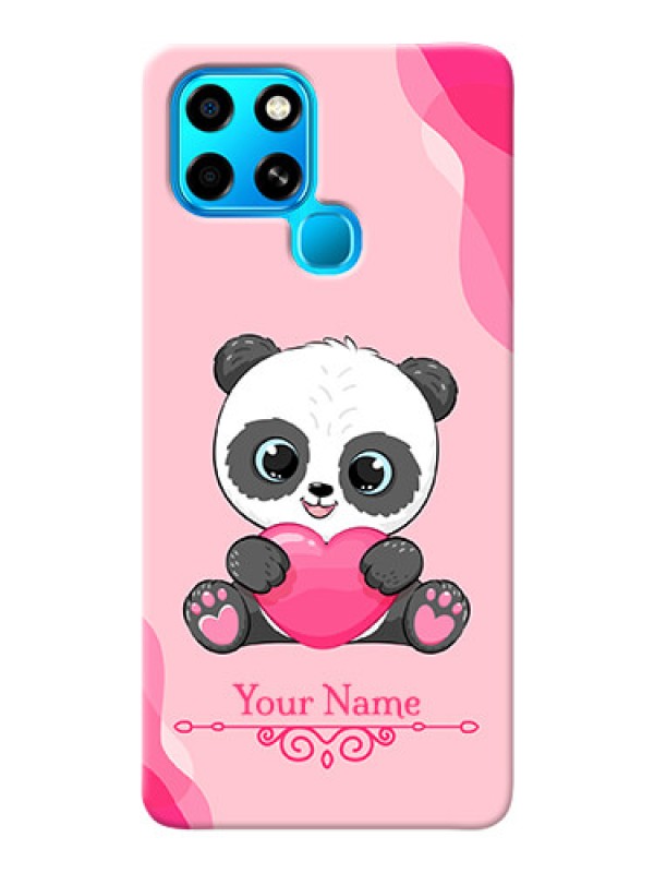 Custom Infinix Smart 6 Mobile Back Covers: Cute Panda Design