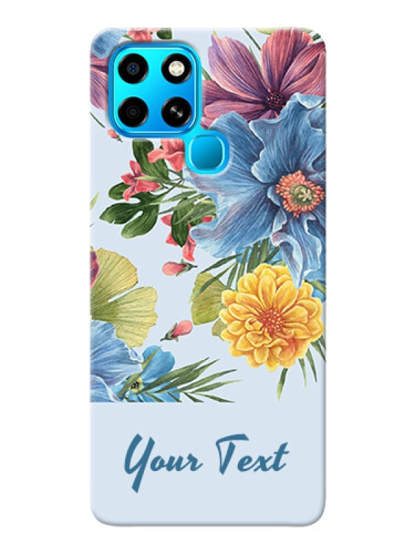 Custom Infinix Smart 6 Custom Phone Cases: Stunning Watercolored Flowers Painting Design