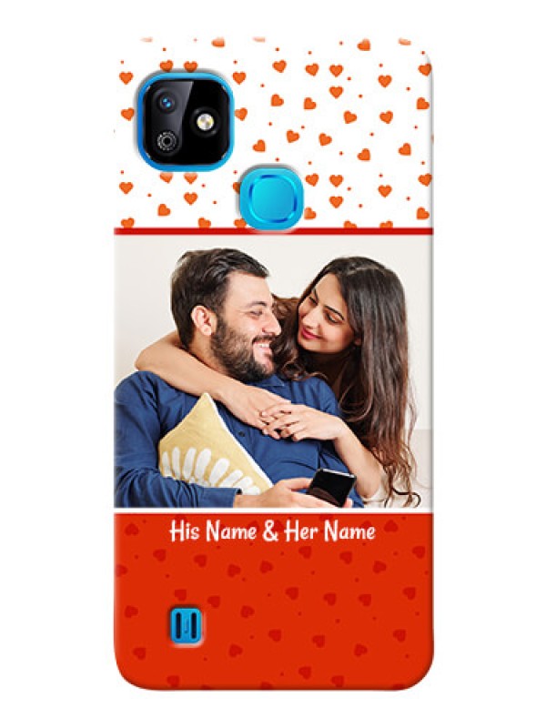 Custom Infinix Smart HD 2021 Phone Back Covers: Orange Love Symbol Design